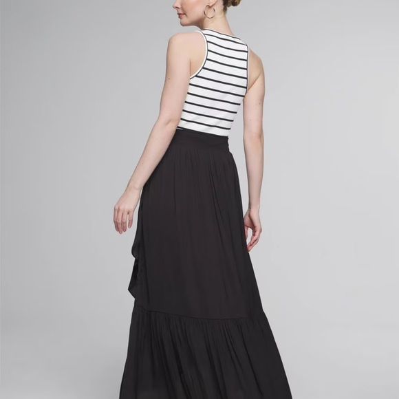 White House Black Market Black Maxi A-Line Skirt - Picture 2 of 5